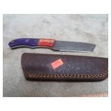 DAMASCUS BLADE KNIFE W/ SHEATH