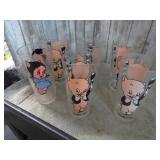 6-- PORKY & PETUNIA PIG PEPSI GLASSES
