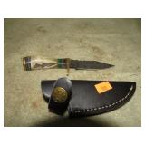 DAMASCUS BLADE KNIFE W/ SHEATH