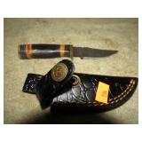 DAMASCUS BLADE KNIFE W/ SHEATH