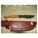 DAMASCUS BLADE KNIFE W/ SHEATH