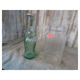 VINTAGE JAR & COCA COLA BOTTLE