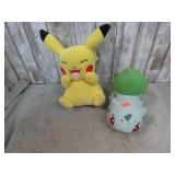 POKEMON PIKACHU & BULBASAUR PLUSH DOLLS