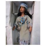WHISPERING DOVE PORCELAIN INDIAN DOLL