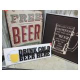 MAN CAVE BEER SIGNS