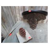 WALL SHELF / PLATE RACK & PRAYING HANDS