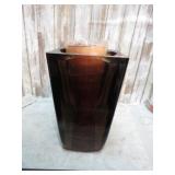 HEAVY GLASS CANDLE & HOLDER