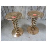 PAIR-- BRASS CANDLE HOLDERS