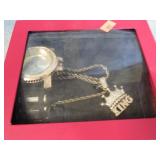 TECHNO BLING WATCH & NECKLACE -- RUNS