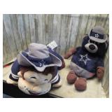 3-- DALLAS COWBOYS PLUSH TOY & PILLOWS