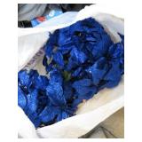 GLITTERY BLUE POINSETTIAS