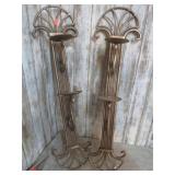 PAIR-- METAL CANDLE SCONCES
