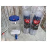DRINK DISPENSER & COWBOYS CUPS