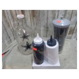 COWBOYS JUG, STRAW & CONDIMENT DISPENSERS