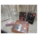 SHOT GLASSES, DECANTER, FLASKS & COASTERS