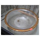 ITALIAN GOLD RIMMED GLASS BOWL