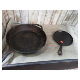 10" LODGE & 6" CAST IRON SKILLETS
