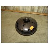BLACK GLASS & SILVER CANDY DISH