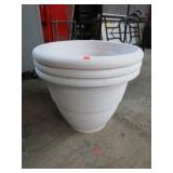 3-- PLASTIC 21" PLANT POTS