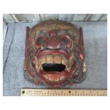CARVED WOOD BARONG MASK