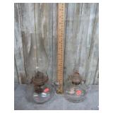 2-- VINTAGE OIL LAMPS