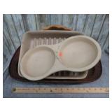 PAMPERED CHEF STONEWARE BAKING PANS