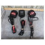 3--CRAFTSMAN 20V BATTERY CHARGERS