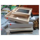 WOODEN TRAYS & ART CANVASES, ETC