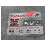 25-- 20ga 2 3/4" #6 SHOTGUN SHELLS