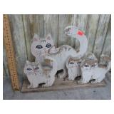 WOODEN CAT DECOR
