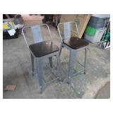 PAIR -- METAL CHAIRS