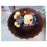 WOODEN BOWL & PAW PATROL WATCH & PLUSH TOY
