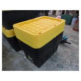 6-- STORAGE TUBS W/ LIDS