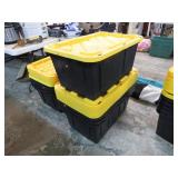 5-- STORAGE TUBS W/ LIDS