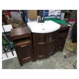 BATHROOM VANITY W/ BOWL & SIDE CABINETS