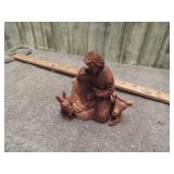 CARVED OLIVE WOOD NATIVITY FIGURE