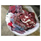 LAUNDRY BASKET & BLANKETS