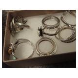 ASSORTED RINGS -- CONSIGNER SAY ARE STERLING