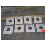 8-- WHEAT PENNIES