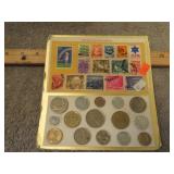 HOLY LAND COINS & STAMPS SET