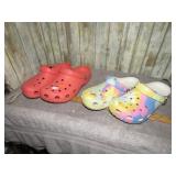 2 pairs-- CROCS SHOES -- 6 MENS - 8 WOMANS