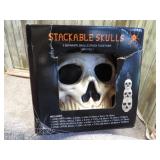 STACKABLE HALLOWEEN SKULL DECOR