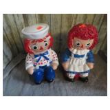 RAGGEDY ANN & ANDY COIN BANKS