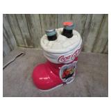 COCA COLA CHRISTMAS SANTA BOOT COOKIE JAR