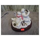 COCA COLA POLAR BEAR FIGURINE -- missing bottles