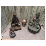 BUDDHA FOUNTAIN & CANDLE HOLDERS