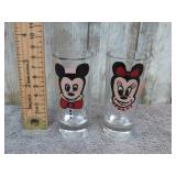 MICKEY AND MINNIE MOUSE SHOT GLASSES