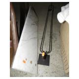 CURTAINN HANGER AND MARBLE SLAB
