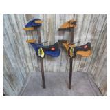 2 IRWIN QUICK GRIP BAR CLAMPS