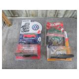4-- DIECAST VW VANS & BEETLE
